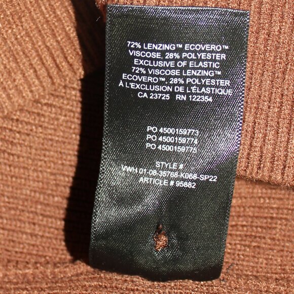 Aritzia Babaton Wolfgang midi brown long sleeve dress knit size Medium - Picture 8 of 8